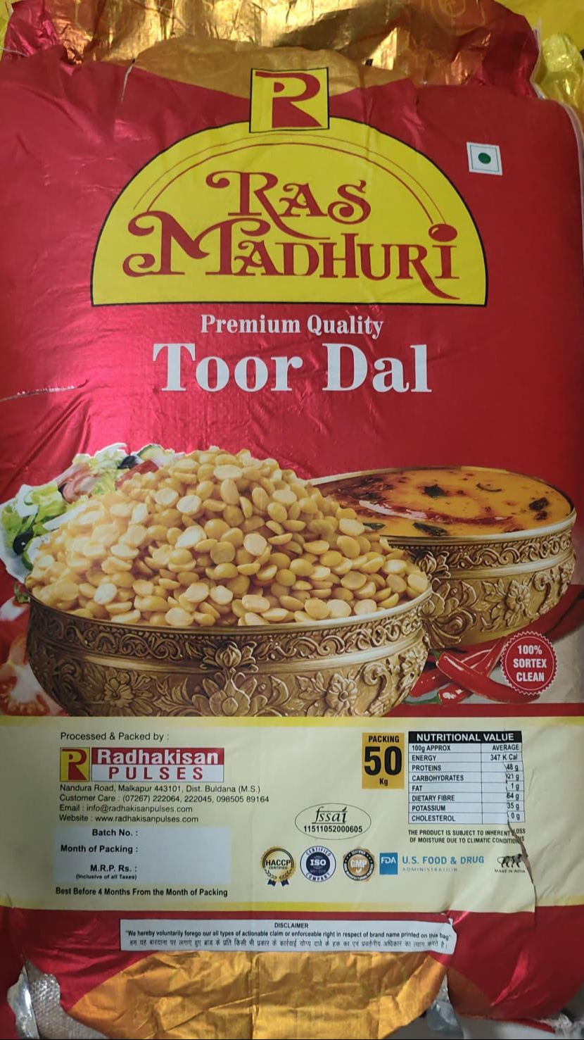 RASMADURI TOOR DALL 50KG