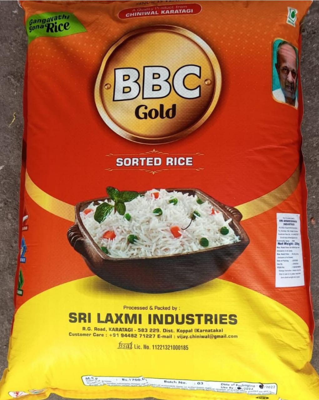 BBC GOLD RICE 26KG